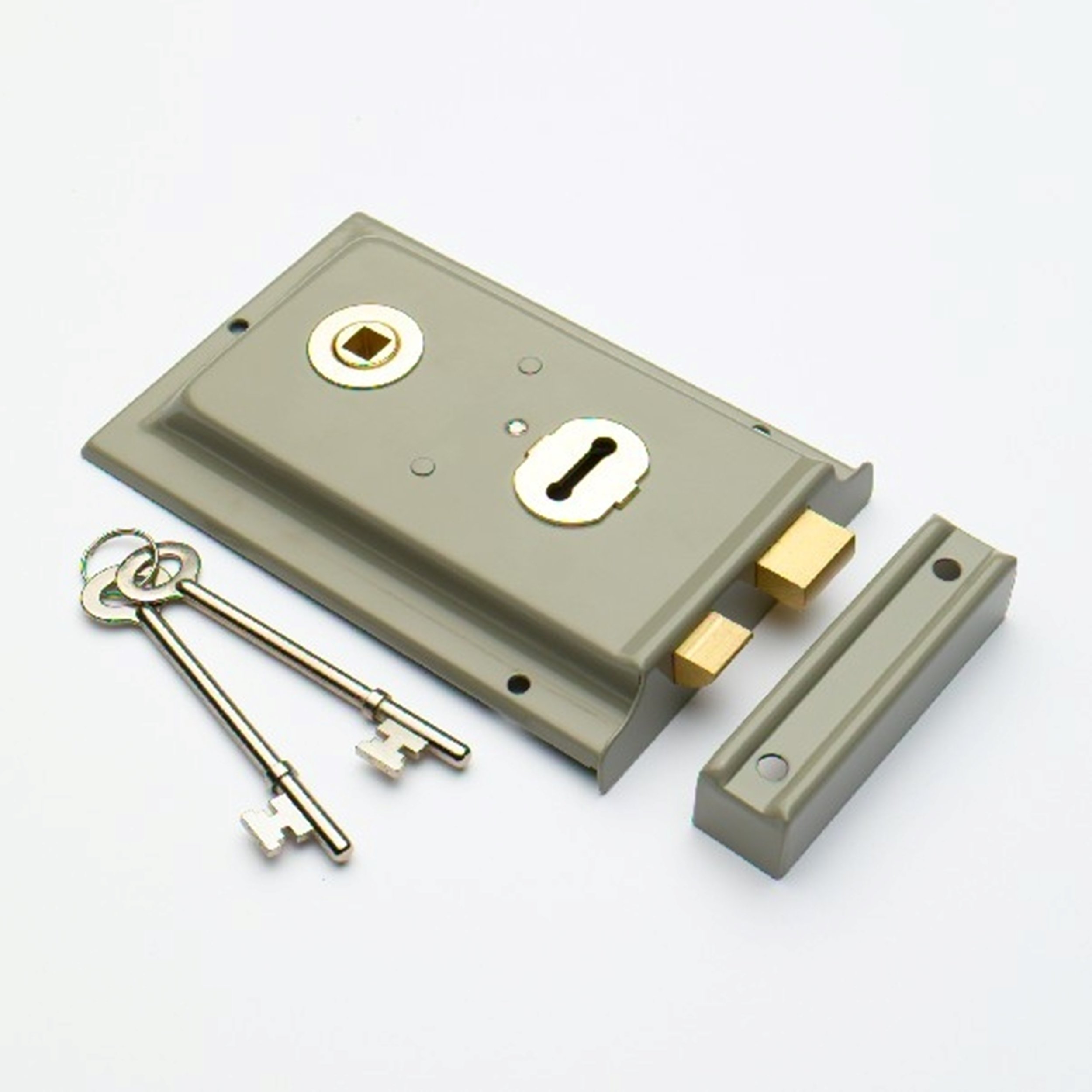 PREMIER 6" X 4" GREY DEADLOCK RIMLOCK