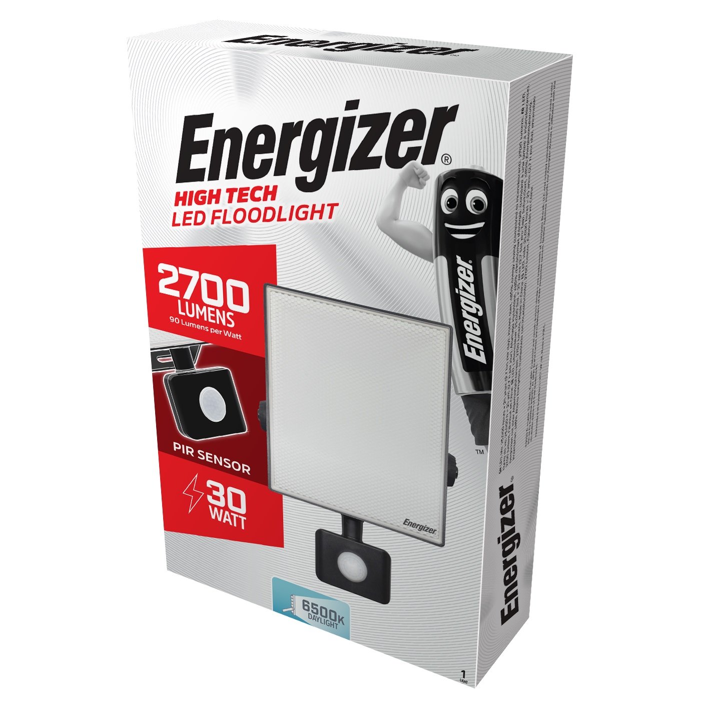 ENERGIZER 30W LED FLOODLIGHT WITH PIR 2700 LUMENS