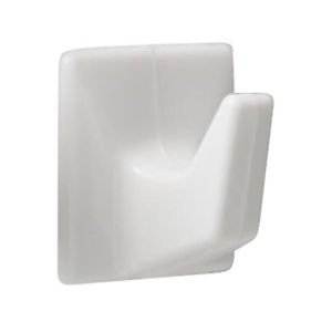 PREMIER 2 PCE SELF ADHESIVE HOOK LARGE OBLONG WHITE