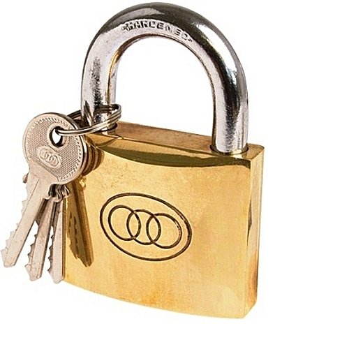 PREMIER TRI CIRCLE BRASS PADLOCK 63 MM