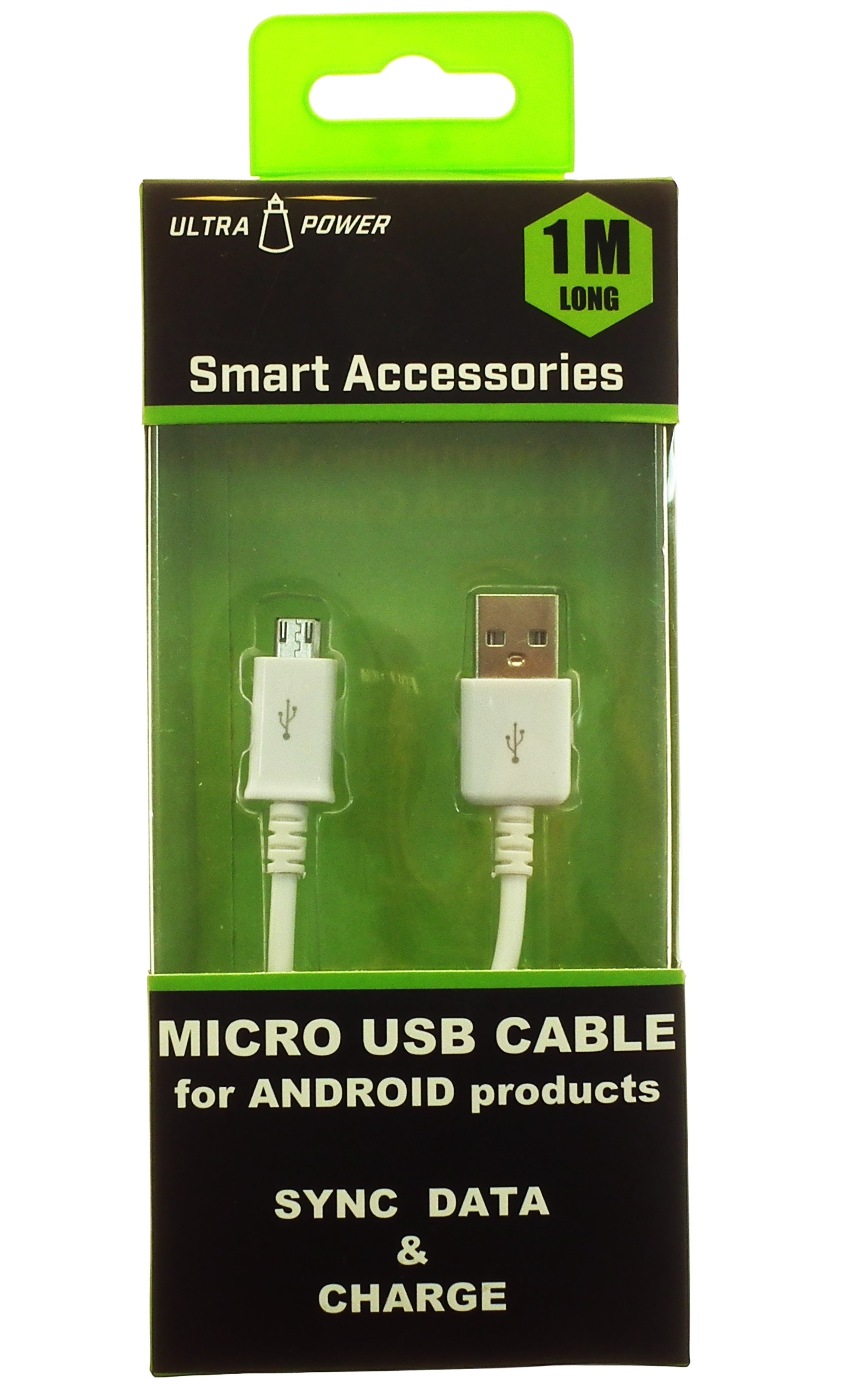 ULTRA POWER MICRO USB CABLE FOR ANDROID PRODUCTS SYNC DATA & CHARGE 1 METER