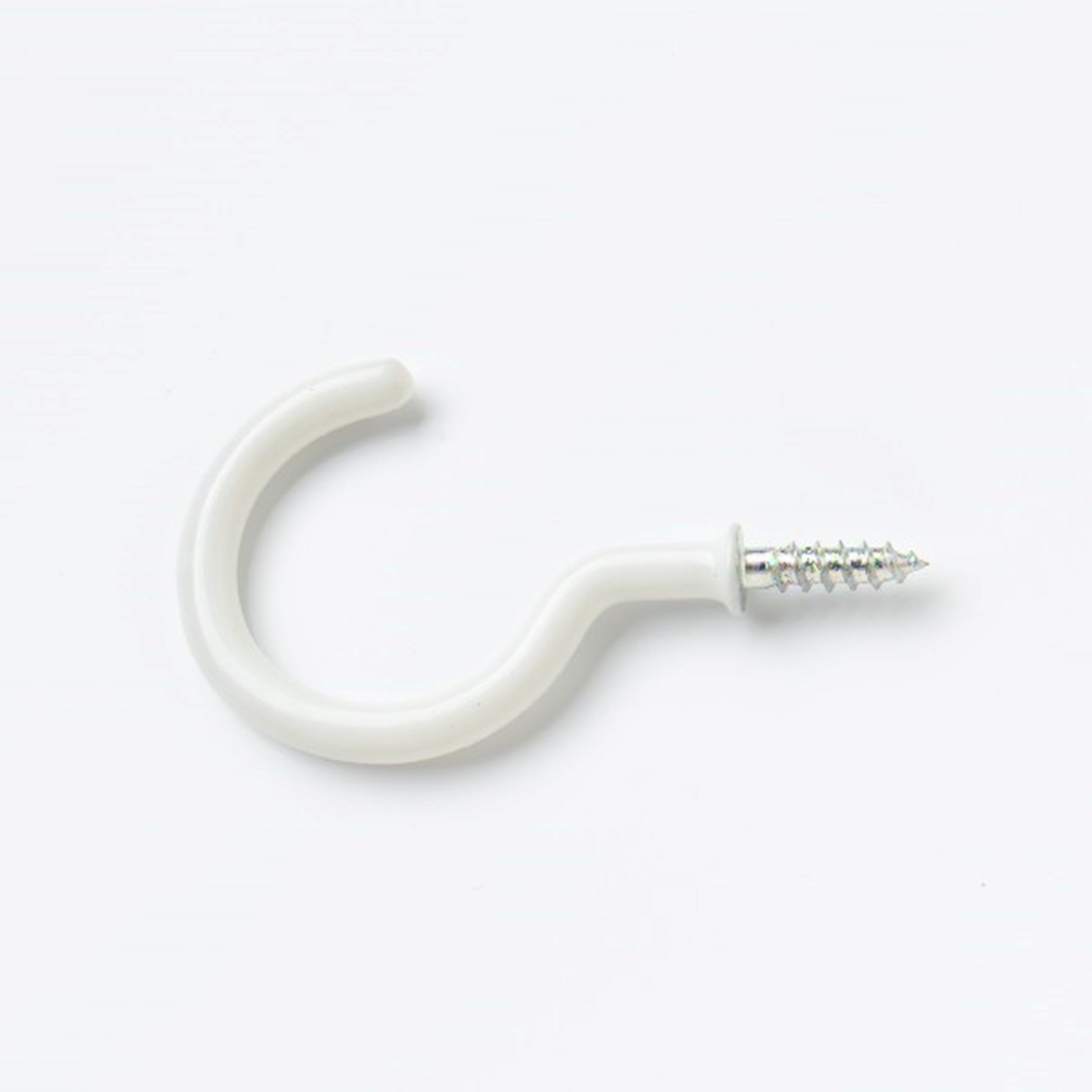 PREMIER 5 PCE 1" CUP HOOKS WHITE PLASTIC COATED