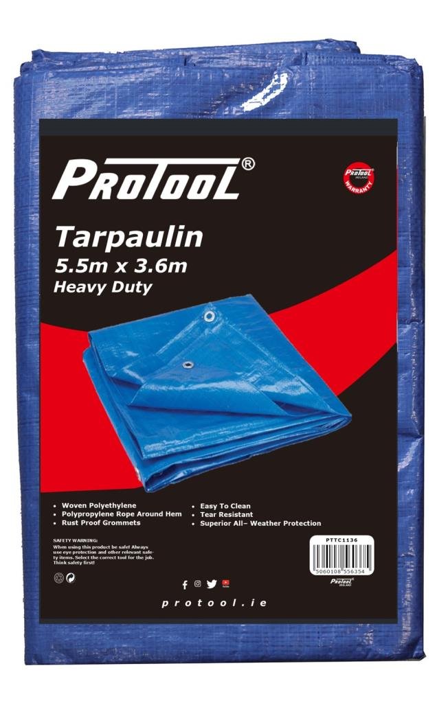 PROTOOL TARPAULIN 5.5M x 3.6M H-DUTY