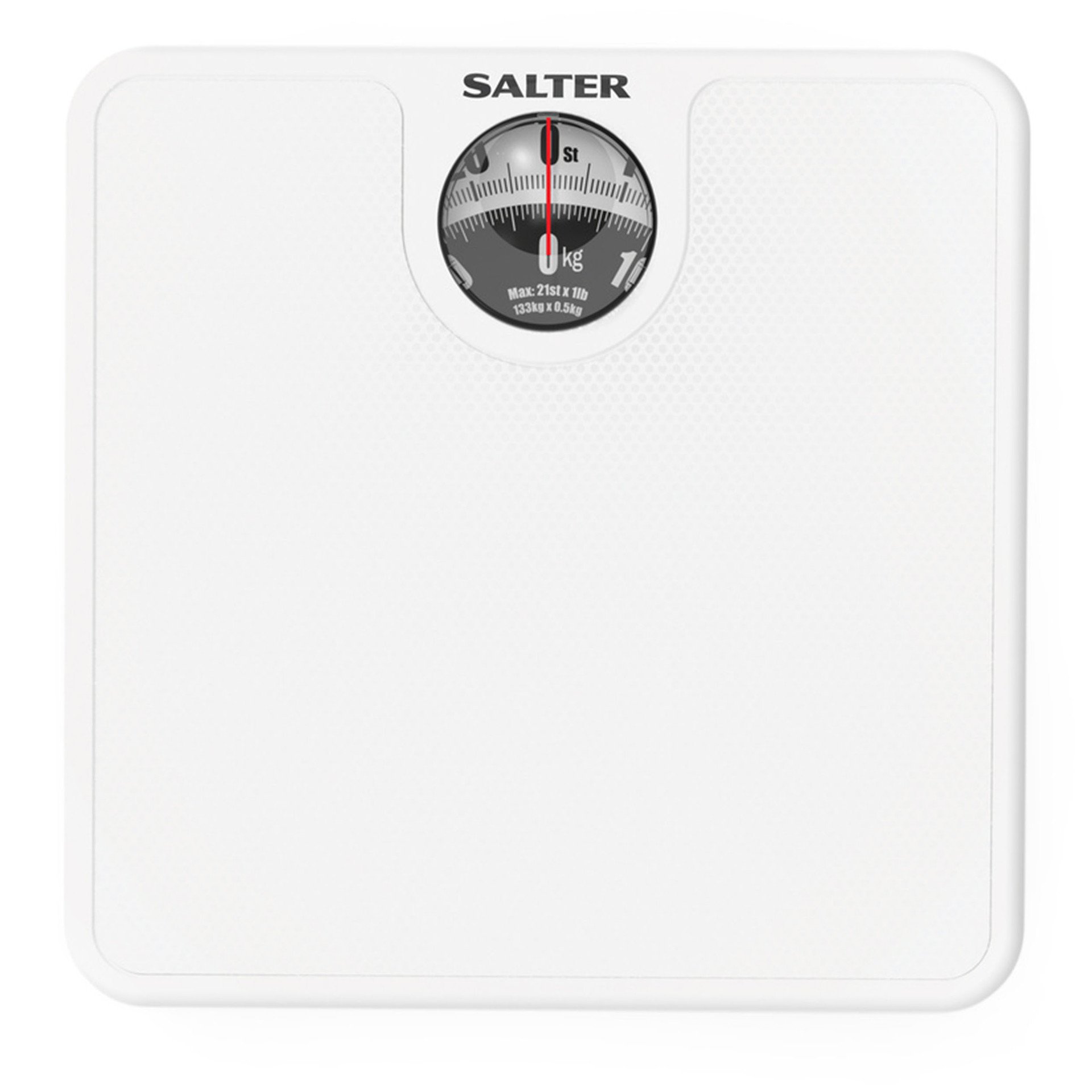 SALTER COMPACT MECHANICAL BATHROOM SCALE  WHITE