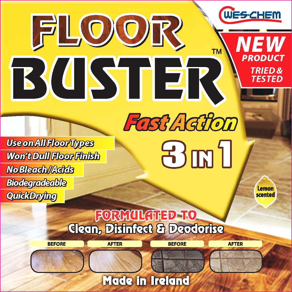 FLOOR BUSTER FAST ACTION 3 IN 1 5LTR