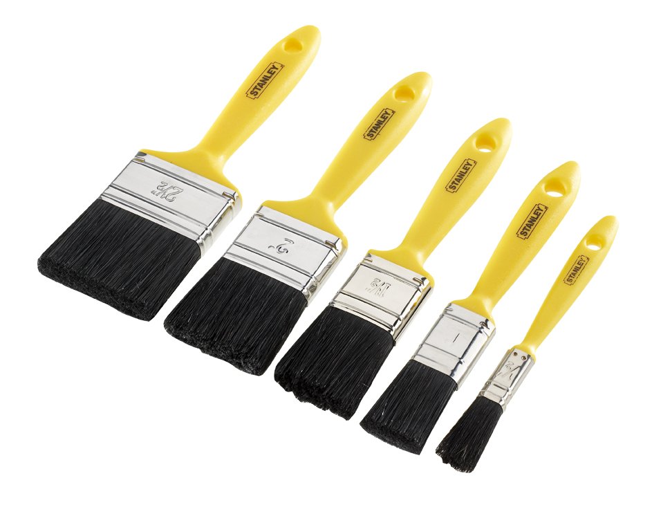 Stanley Hobby Paint Brush 5 Piece Set (12mm/ 25mm/ 38mm/ 50mm/ 65mm)