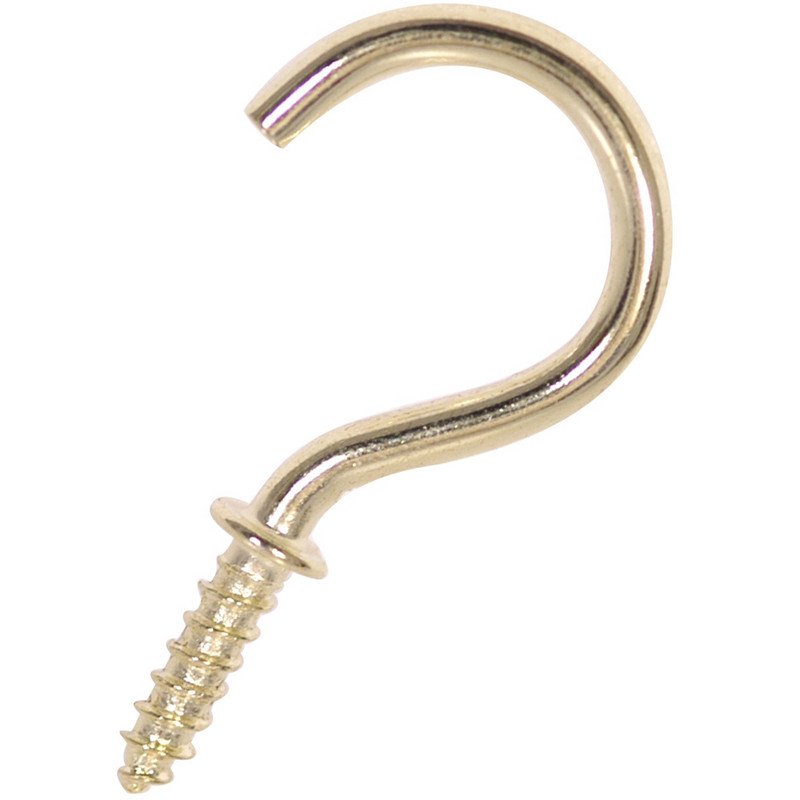 PREMIER 4 PCE 2" CUP HOOKS SHOULDERED BRASSED