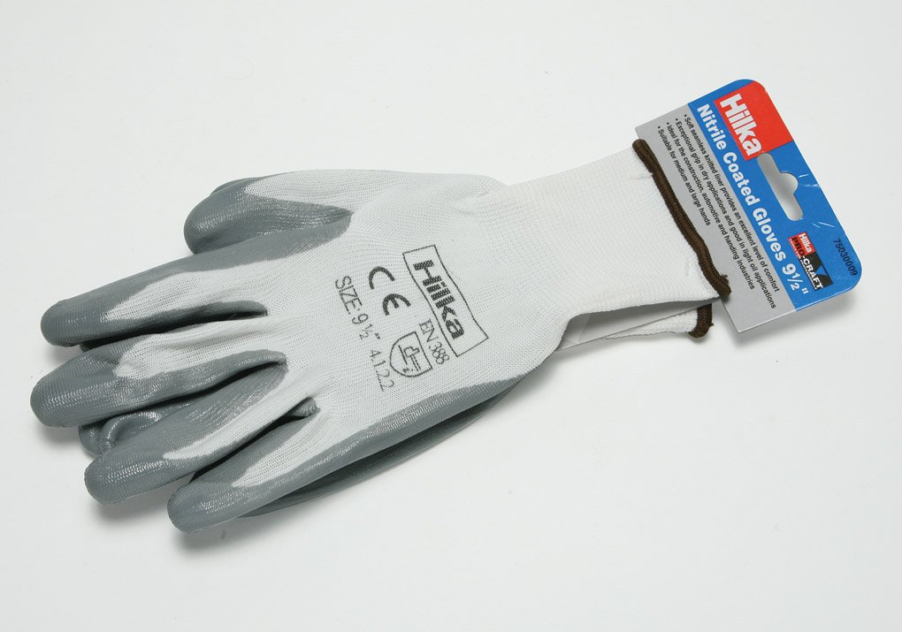 HILKA SIZE 9 / 9.5 NITRILE GLOVES